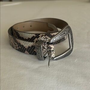 Urban Outfitters Snakeskin Belt with Silver Accent